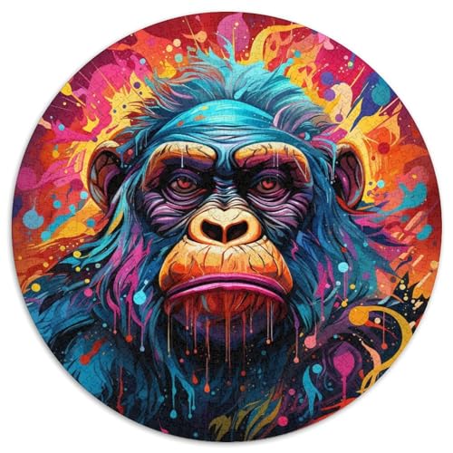 Puzzle für Erwachsene, 1000 Teile, Bunte Gorillas, Papppuzzle mit interaktivem Familienspiel, Kinder ab 14 Jahren (67,5 x 67,5 cm) von WGLINGX