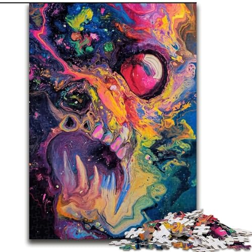 Puzzle für Erwachsene, 1000 Teile, Bunte Ölgemälde, Holzpuzzle, anspruchsvolles Denkspiel für Teenager, Familienspaß, DIY-Heimdekor-Geschenk (Größe 50x75cm) von WGLINGX