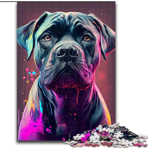 Puzzle für Erwachsene, 1000 Teile, Cane Corso, farbenfrohe Puzzles für Erwachsene, anspruchsvolles Denkspiel für Teenager, perfekt als Heimdekoration oder Geschenk, Größe 50x75cm von WGLINGX