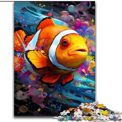 Puzzle für Erwachsene, 1000 Teile, Clownfisch-Puzzle für Erwachsene, 1000 Teile, ideal für Familienspaß Feiertage, Geburtstage (Größe 26x38cm) von WGLINGX