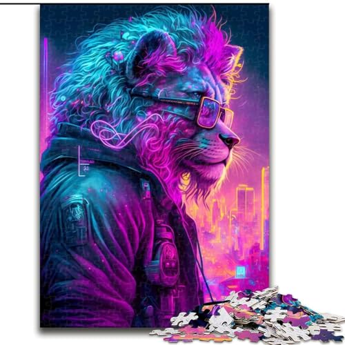 Puzzle für Erwachsene, 1000 Teile, Cooles Puzzle im Löwenstil, 1000 Teile für Erwachsene mit interaktivem Familienspiel, Kinder ab 14 Jahren, Größe 26x38cm von WGLINGX