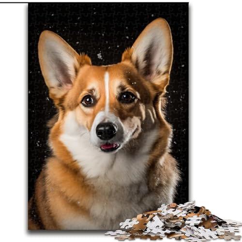 Puzzle für Erwachsene, 1000 Teile, Corgi, schwierige Puzzles für Erwachsene, Lernspiele, Heimdekoration (Größe 50x75cm) von WGLINGX