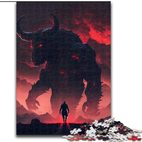 Puzzle für Erwachsene, 1000 Teile, Der Minotaurus, schwierige Puzzles für Erwachsene für Jugendliche, Lernspiele, Geschenke (Größe 26x38cm) von WGLINGX