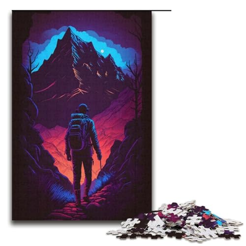 Puzzle für Erwachsene, 1000 Teile, Der unmögliche Berg, Papierpuzzle für Erwachsene, lustiges Geschenk (Größe 38 x 26 cm) von WGLINGX