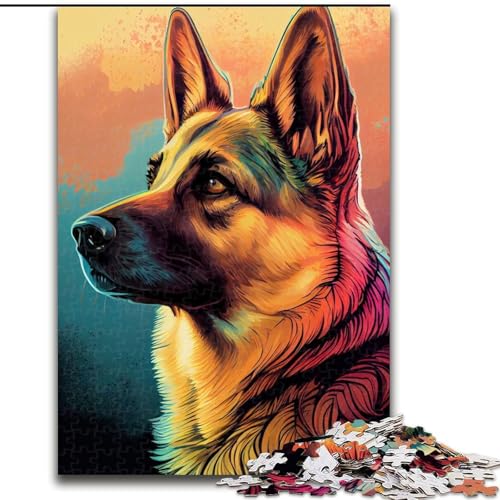 Puzzle für Erwachsene, 1000 Teile, Deutsche Schäferhunde, Papppuzzle, Geburtstage, Weihnachten, Halloween, Thanksgiving, Ostern, Größe 26x38cm Puzzle für Erwachsene, 1000 Teile, Deutsche Schäferhunde, Papppuzzle, Geburtstage, Weihnachten, Halloween, Thanksgiving, Ostern, Größe 26x38cm von WGLINGX