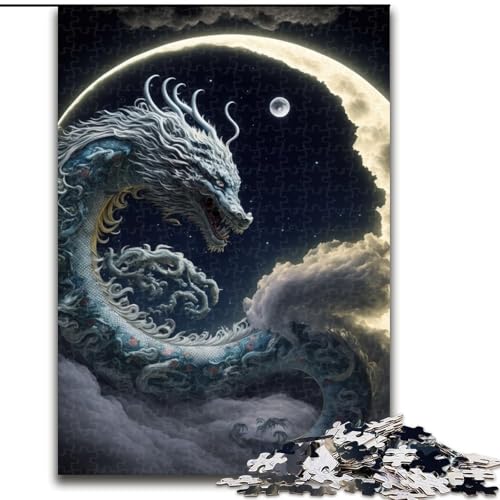 Puzzle für Erwachsene, 1000 Teile, Drache, schwierige Puzzles für Erwachsene, Lernspiele, Heimdekoration (Größe 50x75cm) von WGLINGX