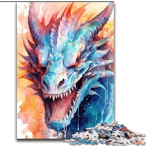 Puzzle für Erwachsene, 1000 Teile, Drachen-Aquarelle, Puzzle für Erwachsene, 1000 Teile, anspruchsvolles DIY-Denkspiel für Teenager, Größe 26x38cm Puzzle für Erwachsene, 1000 Teile, Drachen-Aquarelle, Puzzle für Erwachsene, 1000 Teile, anspruchsvolles DIY-Denkspiel für Teenager, Größe 26x38cm von WGLINGX