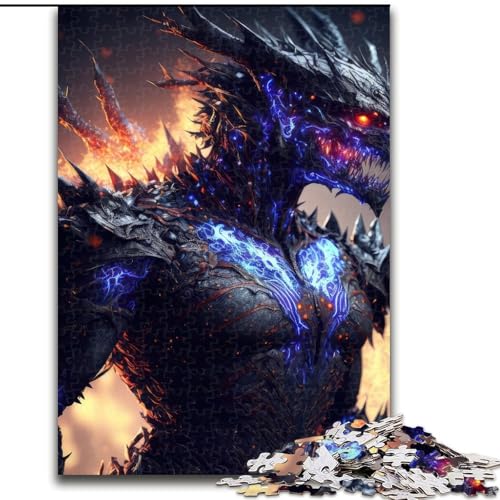 Puzzle für Erwachsene, 1000 Teile, Drachendämon, schwierige Puzzles für Erwachsene für Jugendliche, Lernspiele, Geschenke (Größe 26x38cm) von WGLINGX