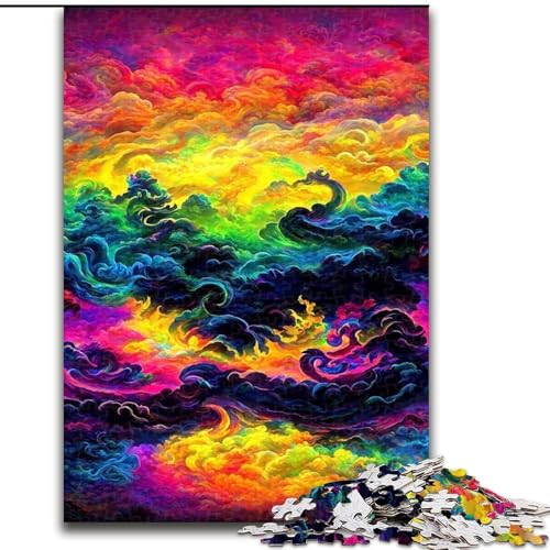 Puzzle für Erwachsene, 1000 Teile, Drachenwolken, Unmögliches Puzzle für Erwachsene, Heimdekorationsgeschenk, Denkspiel (Größe 26x38cm) von WGLINGX