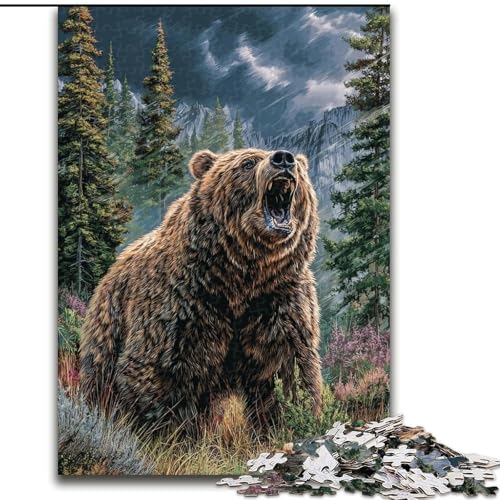 Puzzle für Erwachsene, 1000 Teile, Dschungel-Grizzly, 1000 Teile, Puzzle für Erwachsene, Lernspiel, Herausforderungsspielzeug (Größe 26x38cm) von WGLINGX