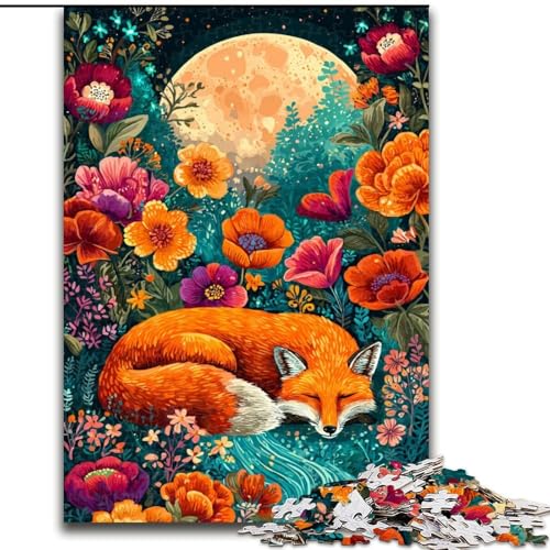 Puzzle für Erwachsene, 1000 Teile, Dschungelfuchs, Puzzle für Erwachsene, 1000 Teile, für Teenager, Familien-Lernspiele, Heimdekoration, Geschenk (Größe 50x75cm) von WGLINGX
