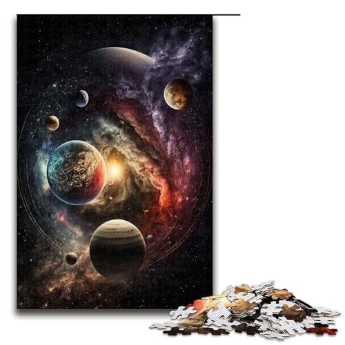 Puzzle für Erwachsene, 1000 Teile, EIN wunderschönes Universum, Familiendekoration, 50 x 75 cm von WGLINGX