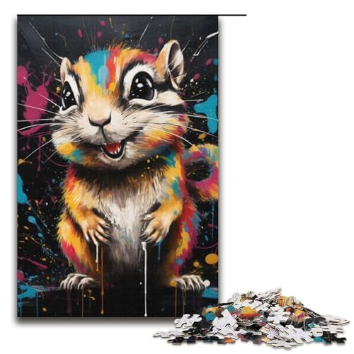 Puzzle für Erwachsene, 1000 Teile, Eichhörnchen, DIY-Puzzle, Spielzeug, einzigartige Heimdekoration und Geschenke, 14,96 x 10,24 Zoll von WGLINGX