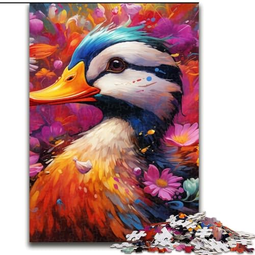Puzzle für Erwachsene, 1000 Teile, Enten-Puzzle aus Pappe, pädagogisches und unterhaltsames Indoor-Spiel zur Heimdekoration (Größe 26x38cm) von WGLINGX