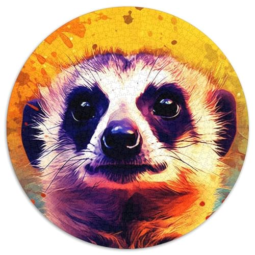 Puzzle für Erwachsene, 1000 Teile, Erdmännchen-Farbpuzzle, anspruchsvolles Denkspiel für Teenager und Familien (67,5x67,5cm) von WGLINGX