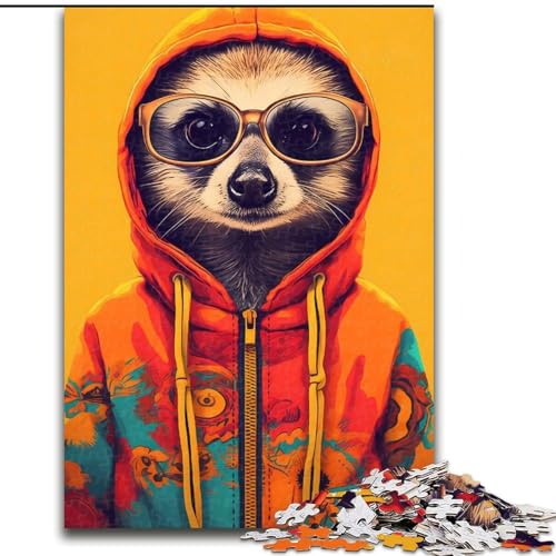 Puzzle für Erwachsene, 1000 Teile, Erdmännchen-Kapuzenpullover, Puzzle für Erwachsene, anspruchsvolles Denkspiel für Teenager, perfekt als Heimdekoration oder Geschenk, Größe 50x75cm Puzzle für Erwachsene, 1000 Teile, Erdmännchen-Kapuzenpullover, Puzzle für Erwachsene, anspruchsvolles Denkspiel für Teenager, perfekt als Heimdekoration oder Geschenk, Größe 50x75cm von WGLINGX