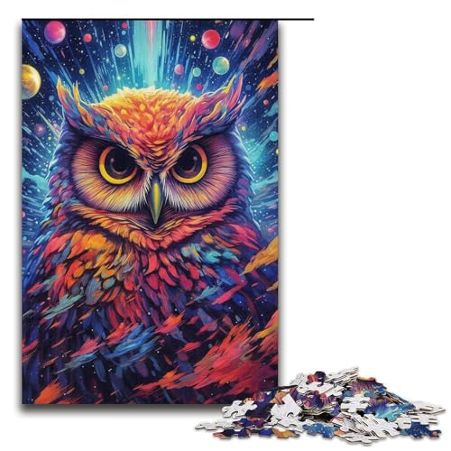 Puzzle für Erwachsene, 1000 Teile, Eulen-Puzzle für Erwachsene, Kartonpuzzle, anspruchsvolles Spiel, 38,1 x 26,9 cm von WGLINGX