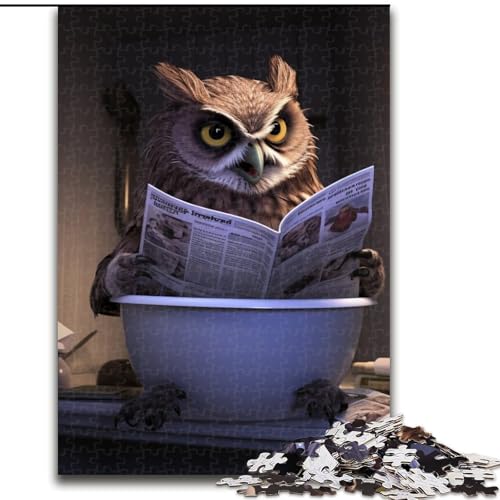 Puzzle für Erwachsene, 1000 Teile, Eulen-Unmögliches Puzzle für Erwachsene, Kinder ab 14 Jahren (Größe 26x38cm) von WGLINGX