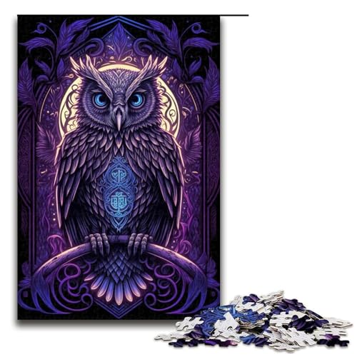 Puzzle für Erwachsene, 1000 Teile, Eulenspielzeug, Denkspiel, Spaß bei Aktivitäten zu Hause, Geburtstagsgeschenk, Reisegeschenk (Größe 50 x 75 cm) von WGLINGX