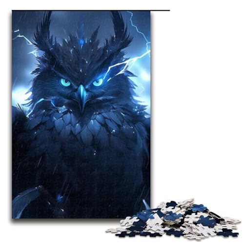Puzzle für Erwachsene, 1000 Teile, Eulenspielzeug, Denkspiel, jedes Teil ist einzigartig – anspruchsvolles, unterhaltsames Familienspiel, 50 x 75 cm von WGLINGX