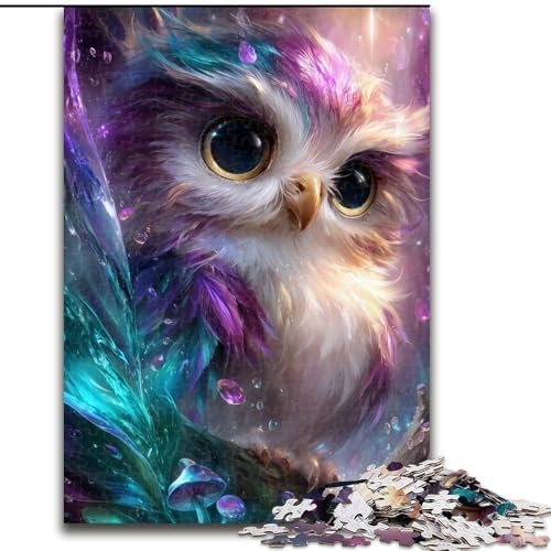 Puzzle für Erwachsene, 1000 Teile, Fantasie-Eule, Papppuzzle, Denkspiel für Teenager, Spieleabend mit der Familie (Größe 26x38cm) von WGLINGX