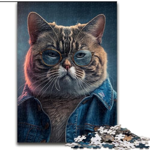 Puzzle für Erwachsene, 1000 Teile, Fantasie-Katze, Unmögliches Puzzle für Erwachsene, Kinder ab 14 Jahren (Größe 26x38cm) von WGLINGX