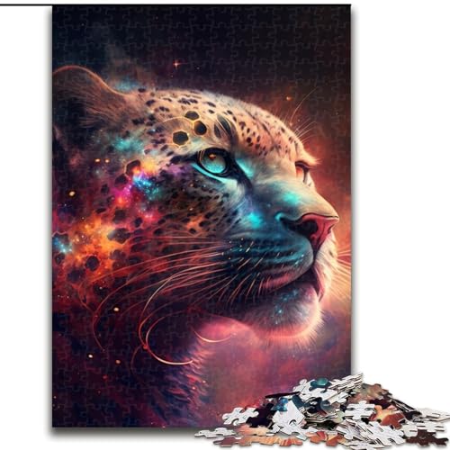 Puzzle für Erwachsene, 1000 Teile, Fantasie-Leopard, unmögliches Puzzle für Erwachsene, Kinder ab 14 Jahren (Größe 26x38cm) von WGLINGX