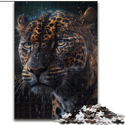 Puzzle für Erwachsene, 1000 Teile, Fantasie-Leopard, unmögliches Puzzle für Erwachsene, Kinder ab 14 Jahren (Größe 26x38cm) von WGLINGX