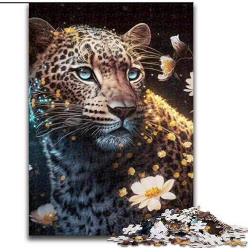 Puzzle für Erwachsene, 1000 Teile, Fantasie-Leoparden-Puzzle, 1000 Teile für Erwachsene, Lernspiel, Herausforderungsspielzeug (Größe 38x26cm) von WGLINGX