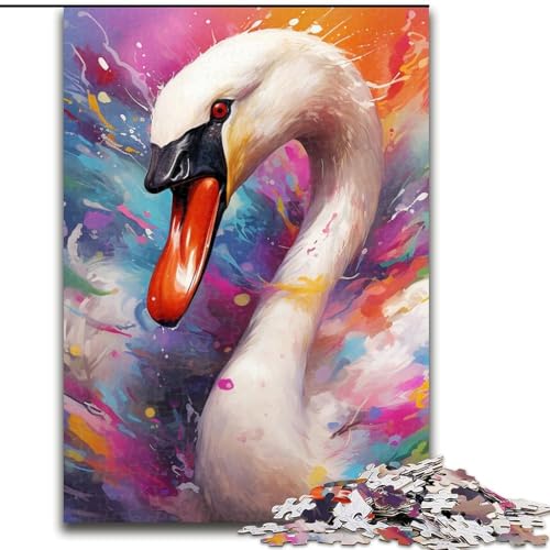 Puzzle für Erwachsene, 1000 Teile, Fantasie-Schwan-Puzzle, ideales Weihnachts- oder Geburtstagsgeschenk, Partyspiel-Spielzeug (Größe 26x38cm) von WGLINGX