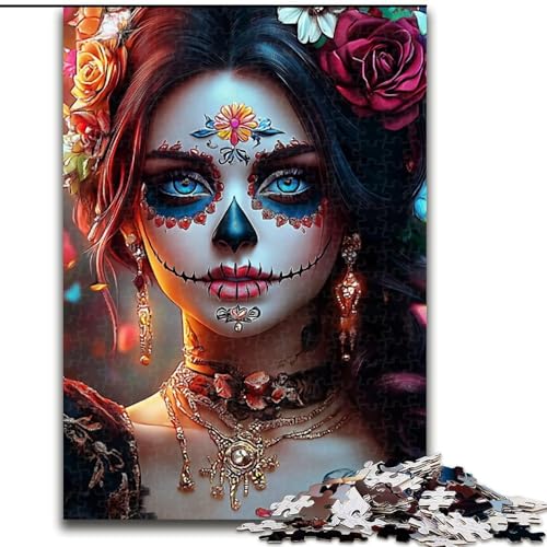 Puzzle für Erwachsene, 1000 Teile, Fantasie-Skelett, Holzpuzzle, Denksportspiel für Teenager, Familienspieleabend (Größe 50x75cm) von WGLINGX