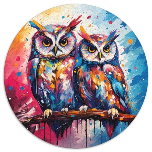 Puzzle für Erwachsene, 1000 Teile, Fantasy-Art-Eulen-Puzzles für Erwachsene, anspruchsvolles Denkspiel, Familienaktivität, Heimdekoration, (67,5 x 67,5 cm) von WGLINGX