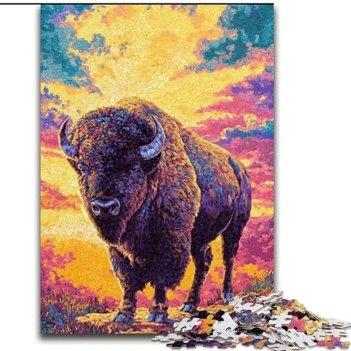 Puzzle für Erwachsene, 1000 Teile, Fantasy Buffalo, 1000 Teile, Puzzle für Erwachsene, Lernspiel, Herausforderungsspielzeug (Größe 50x75cm) von WGLINGX