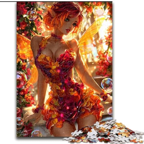 Puzzle für Erwachsene, 1000 Teile, Fantasy Dark Girl, 1000 Teile, Puzzle für Erwachsene, Lernspiel, Herausforderungsspielzeug (Größe 26x38cm) von WGLINGX