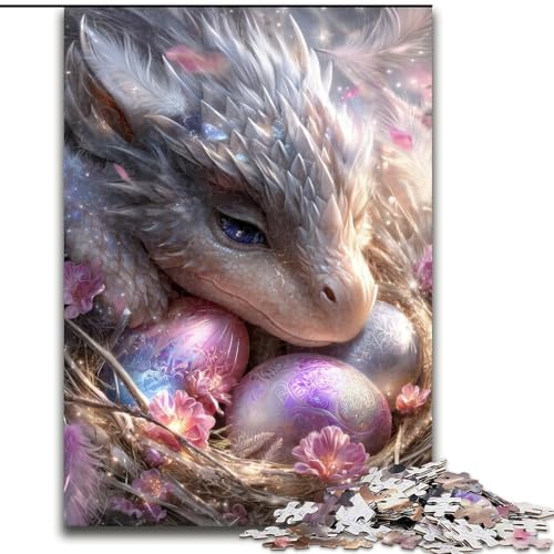 Puzzle für Erwachsene, 1000 Teile, Fantasy-Drachen-Puzzle, 1000 Teile für Erwachsene, DIY-Heimdekoration, Denksportspiel für Teenager (Größe 26x38cm) von WGLINGX