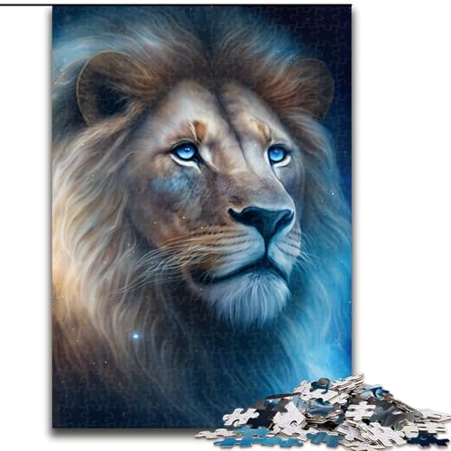 Puzzle für Erwachsene, 1000 Teile, Fantasy-Löwe, unmögliches Puzzle für Erwachsene, Kinder ab 14 Jahren (Größe 26x38cm) von WGLINGX