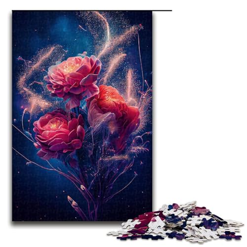 Puzzle für Erwachsene, 1000 Teile, Fantasy Rose, Lernspiele, Heimdekoration, Puzzle, Künstlersammlung (Größe 50 x 75 cm) von WGLINGX