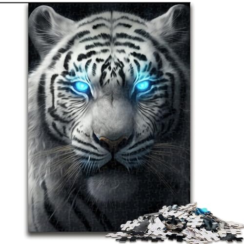 Puzzle für Erwachsene, 1000 Teile, Fantasy-Tiger, unmögliches Puzzle für Erwachsene, Kinder ab 14 Jahren (Größe 26x38cm) von WGLINGX