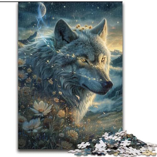 Puzzle für Erwachsene, 1000 Teile, Fantasy-Wolf, 1000 Teile, Puzzle für Erwachsene, Lernspiel, Herausforderungsspielzeug (Größe 50x75cm) von WGLINGX