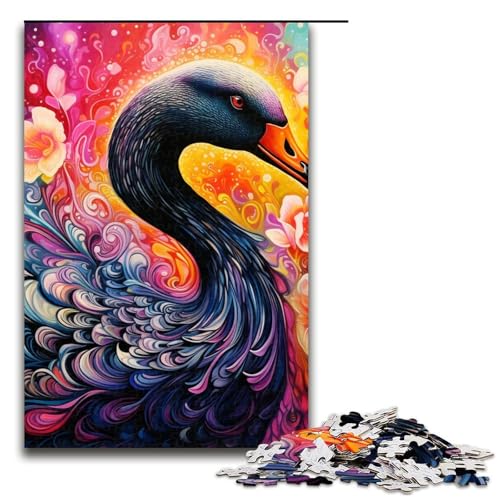 Puzzle für Erwachsene, 1000 Teile, Farbe: Schwarzer Schwan, Puzzle für Erwachsene, Holzpuzzle, anspruchsvolles Spiel, 50 x 75 cm Puzzle für Erwachsene, 1000 Teile, Farbe: Schwarzer Schwan, Puzzle für Erwachsene, Holzpuzzle, anspruchsvolles Spiel, 50 x 75 cm von WGLINGX