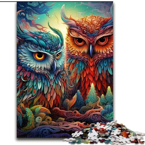 Puzzle für Erwachsene, 1000 Teile, Farbeule, anspruchsvolles DIY-Denkspiel, interaktives Familienspiel (Größe 26x38cm) von WGLINGX