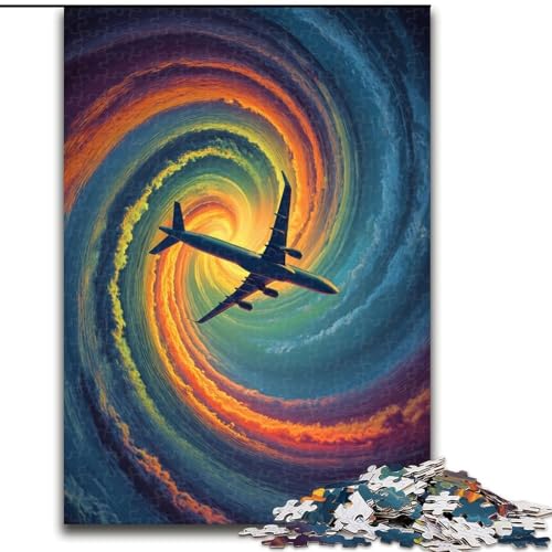 Puzzle für Erwachsene, 1000 Teile, Farbflugzeug, 1000-teiliges Puzzle, Familie und Freunde, knifflige Herausforderung (Größe 26x38cm) von WGLINGX
