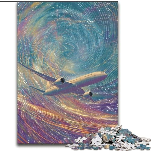 Puzzle für Erwachsene, 1000 Teile, Farbflugzeug, anspruchsvolle Puzzles, Spaß für die ganze Familie, Basteln, perfekt für Geburtstage, Feiertage (Größe 50x75cm) von WGLINGX
