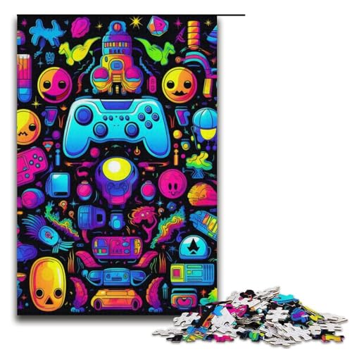 Puzzle für Erwachsene, 1000 Teile, Farbspiel, Puzzle für Lernspiele, Herausforderungsspielzeug, einzigartige Heimdekoration und Geschenke, 14,96 x 10,24 Zoll Puzzle für Erwachsene, 1000 Teile, Farbspiel, Puzzle für Lernspiele, Herausforderungsspielzeug, einzigartige Heimdekoration und Geschenke, 14,96 x 10,24 Zoll von WGLINGX