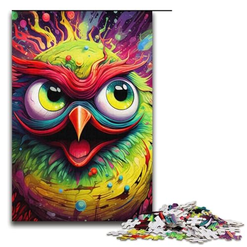 Puzzle für Erwachsene, 1000 Teile, Farbvogel, Familienspaß-Puzzle, Geschenkideen für Teenager ab 14 Jahren, 14,96 x 10,24 Zoll von WGLINGX