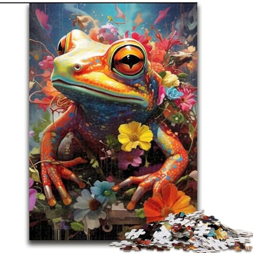 Puzzle für Erwachsene, 1000 Teile, Frosch, 1000-teiliges Puzzle für Erwachsene, anspruchsvolles Denkspiel, Spieleabend mit der Familie (Größe 26x38cm) von WGLINGX