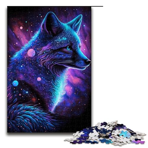 Puzzle für Erwachsene, 1000 Teile, Fuchs-Puzzle, Holzpuzzle für Erwachsene, Erwachsene (Größe 50 x 75 cm) von WGLINGX