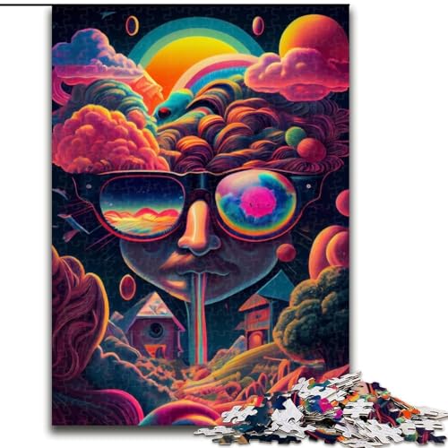 Puzzle für Erwachsene, 1000 Teile, Funky's Rainbow Jerk, Holzpuzzle, Geburtstage, Weihnachten, Halloween, Thanksgiving, Ostern, Größe 50x75cm Puzzle für Erwachsene, 1000 Teile, Funky's Rainbow Jerk, Holzpuzzle, Geburtstage, Weihnachten, Halloween, Thanksgiving, Ostern, Größe 50x75cm von WGLINGX