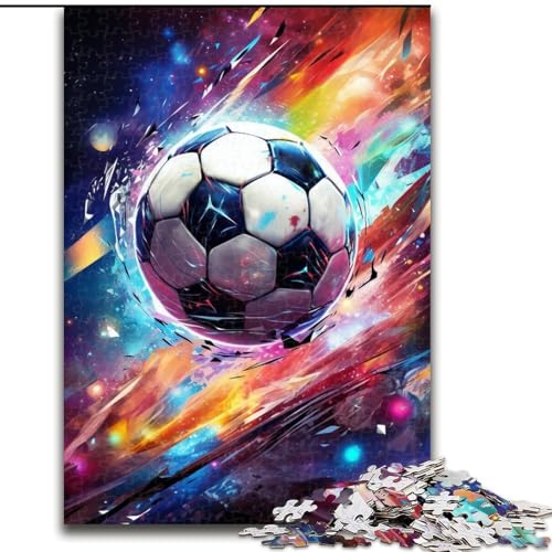Puzzle für Erwachsene, 1000 Teile, Fußball, anspruchsvolle Puzzles, Spaß für die ganze Familie, Basteln, perfekt für Geburtstage, Feiertage (Größe 26x38cm) von WGLINGX