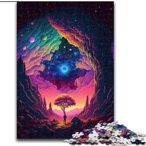 Puzzle für Erwachsene, 1000 Teile, Galaxie-Baum-Puzzle für Erwachsene, 1000 Teile, anspruchsvolles DIY-Denkspiel für Teenager, Größe 50x75cm von WGLINGX